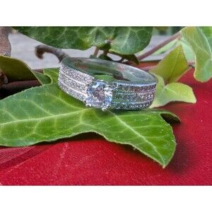 Vintage Pavé Solitaire Ring, Simulated Diamond Ring